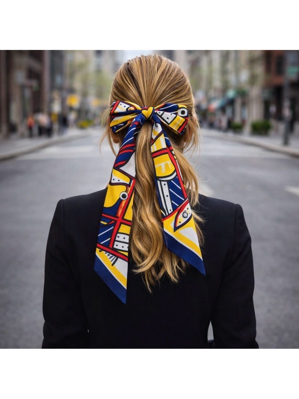 NAVY BLUE GOLD RED WHITE EQUESTRIAN HORSE SKINNY SCARF HANDBAG HANDLE WRAP TIE - Picture 4 of 7